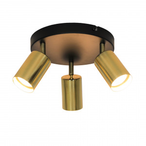Plafoniera Vila 3xGU10 metal negru/auriu Zuma Line