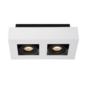 Spot aplicat Casemiro 2xGU10 metal alb/negru Italux