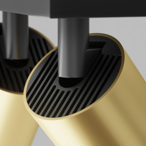 Spot aplicat FOCUS S 2xGU10 metal negru/auriu Maytoni