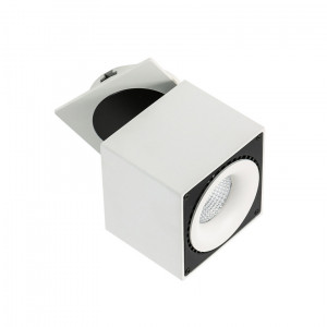 Spot aplicat Sevilla Square Recessed 3000K LED 28W 2350 lumeni metal alb/negru Italux
