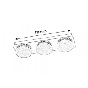 Spot bara Hilary LED 15W metal/acril crom/alb Rabalux