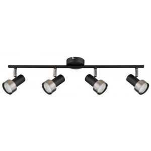 Spot bara Konrad 4xGU10 metal negru/argintiu Rabalux