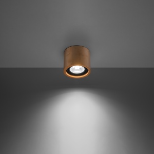 Spot Basic 1xGU10 lemn natural wood tubular - Img 3