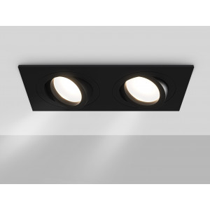 Spot incastrat Atom 2xGU10 metal negru Maytoni