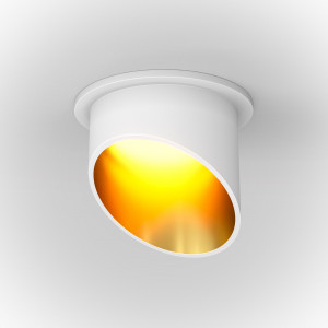 Spot incastrat Lipari 1xGU10 metal alb/auriu Maytoni DL044-01-GU10-W