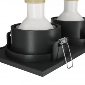 Spot incastrat Zoom 2xGU10 metal negru Maytoni