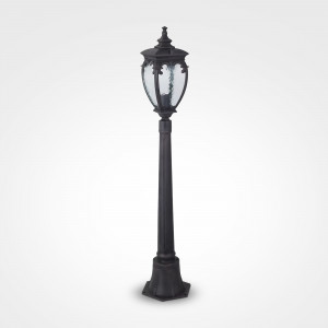 Stalp exterior Fleur 1xE27 metal negru Maytoni