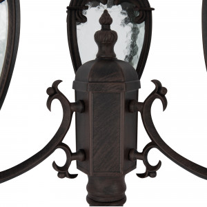 Stalp exterior Fleur 3xE27 metal bronz antichizat Maytoni