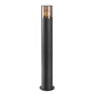 Stalp exterior Teplice 1xE27 metal/acril negru/fumuriu Rabalux RBL7159