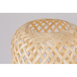 Veioza Alinafe 1xE14 metal/lemn/ratan negru/natur Rabalux