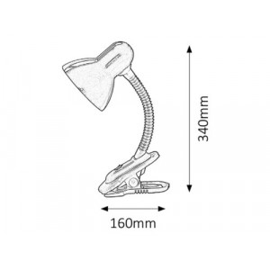 Veioza Dennis 1xE27 metal/acril roz Rabalux