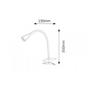 Veioza Jeff LED 4.5W acril rosu Rabalux