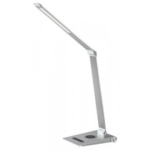 Veioza Nilfgard LED 13W metal/lemn/ratan argintiu/alb Rabalux