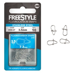 Agrafa inox SPRO Freestyle Fluorocarbon Snaps (10 buc.)