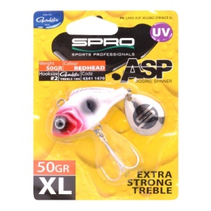 Lingurita Spinnertail SPRO ASP Spinner XL UV, Redhead