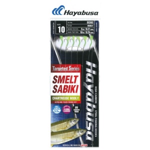 Taparine Hayabusa Smelt Sabiki Chartreuse Wooly (6 buc.)