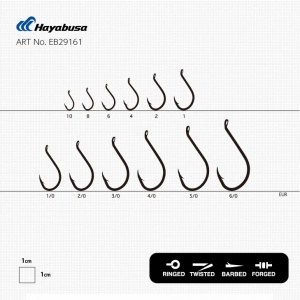Carlige Hayabusa US Octopus BEK562 Red (25 buc.) - Img 3