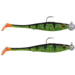Kit 2 twistere SPRO Iris Pop-eye + 2 Capete twister Gamakatsu, UV Perch (10+14 gr.)