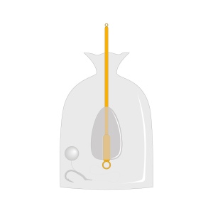 Tija Plumb PVA Bag Stems G.Carp Golden Catch, L (5 buc.) - Img 2