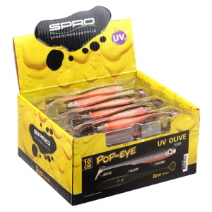 Twister shad SPRO Iris Pop-eye, UV Olive (24 buc.)