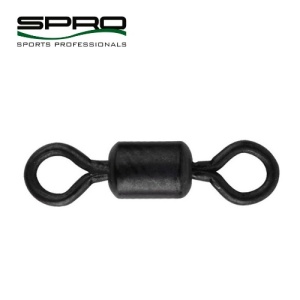 Vartej cilindric SPRO Forta Rolling Swivel Matt Black (20 buc.)