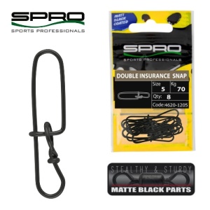 Agrafa SPRO Double Insurance Snap, Matt Black
