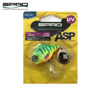 Lingurita Spinnertail SPRO ASP Spinner UV, Firetiger