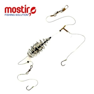 Montura Mostiro tip arc cu teu, plumb lateral si fir textil (2 ace)