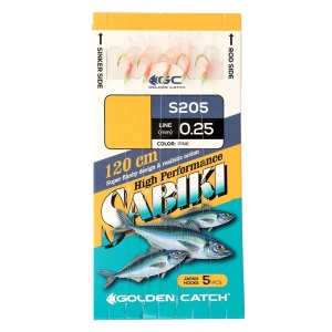 Taparine Sabiki Golden Catch S205, Roz (5 carlige)