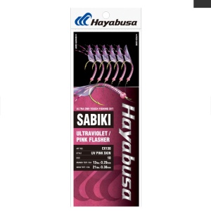 Taparine Scrumbie Hayabusa Sabiki Ultraviolet UV Pink Skin (6 buc.)