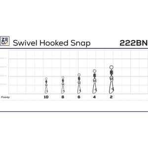 Agrafa de siguanta cu vartej cilindric ZEOX Swivel Hooked Snap 222BN - Img 3
