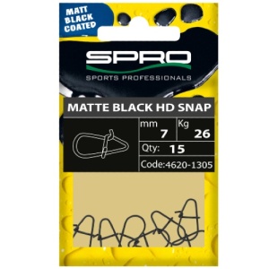 Agrafa SPRO HD Snap, Matt Black (15 buc.)