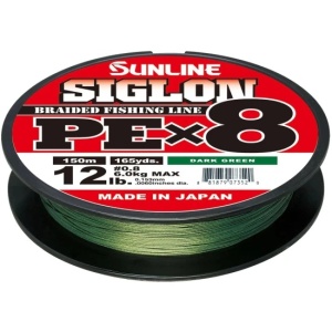 Fir textil Sunline Siglon PE X8, Dark Green (150 m)