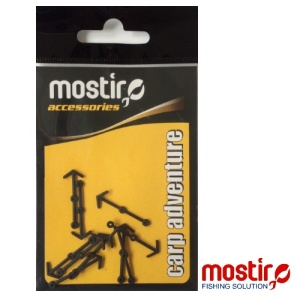 Opritoare boilies Mostiro tip ancora, Black (10 buc.)