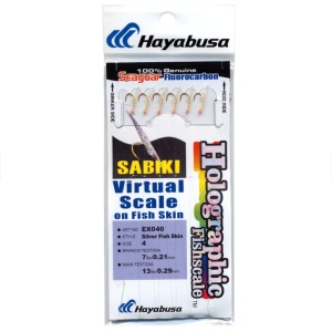 Taparine Hayabusa Sabiki Holographic Fishscale Silver S (6 buc.)