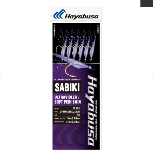 Taparine scrumbie Hayabusa Sabiki Ultraviolet UV Mackerel Skin (6 buc.)