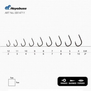 Carlige bulk Hayabusa ISE147 Black Nickel (1000 buc.) - Img 3