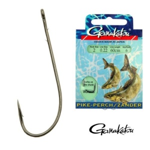 Carlige legate Gamakatsu BKS Worm 36 Zander (6 buc.)