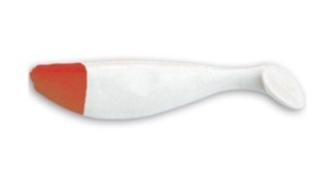 Twistere Shad Delalande, White Red Head, 10 cm (4 buc.)