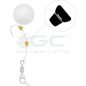 Opritoare Golden Catch G.Carp Hook Ring Stops, Khaki (20 buc.) - Img 2