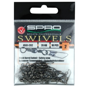 Vartej cu agrafa SPRO Barrel Safety Snap Swivel (10 buc.)