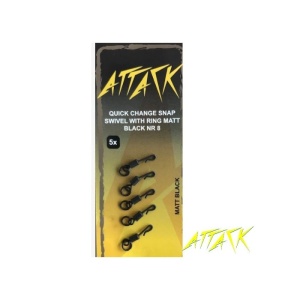 Vartej rapid Attack Quick Change Snap Swivel, Nr. 8 (5 buc.)