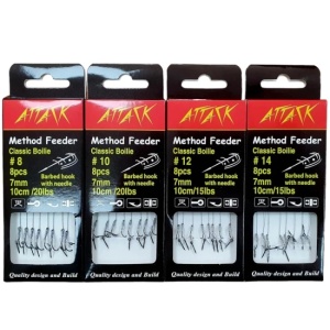 Carlige Legate Attack Method Feeder Rig Barbed Hook With Spike (8 buc.) - Img 2