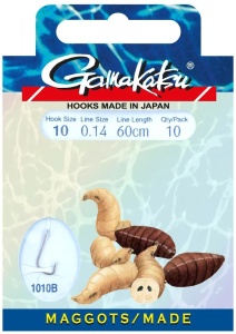 Carlige legate Gamakatsu BKD 1010B Maggot (10 buc.)
