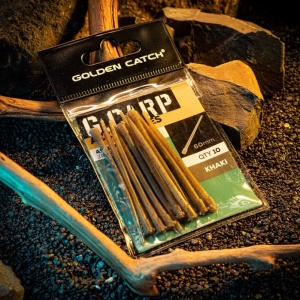 Conuri Golden Catch G.Carp Zig Rig Anti-tangle Sleeves, Khaki (10 buc.) - Img 3