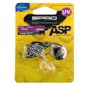 Lingurita Spinnertail SPRO ASP Spinner UV, Zebra