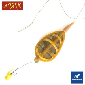 Montura Attack Method Feeder, carlige Hayabusa + Pop-up