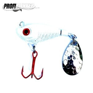 Spinnertail Profi Blinker Jig Fish, White