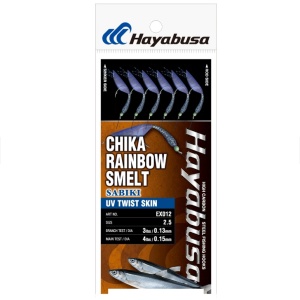 Taparine Hayabusa Chika Rainbow Smelt Ultraviolet UV Twist Skin (6 buc.)
