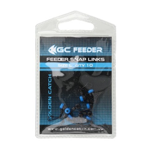 Agrafa Golden Catch Feeder Snap Links, L (10 buc.)